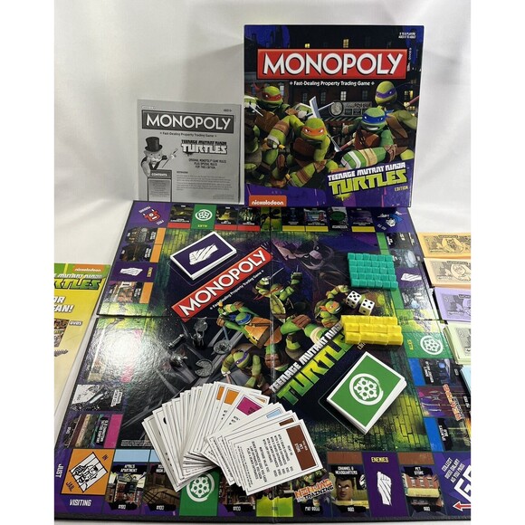 Monopoly TMNT Nickelodeon 2014 Teenage Mutant Ninja Turtles Board Game - Picture 4 of 12